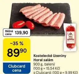 Tesco Kostelecké Uzeniny Horal salám, 900 g, balený nabídka