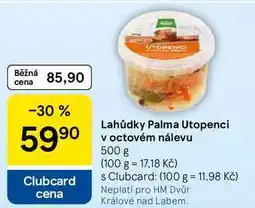 Tesco Lahůdky Palma utopenci v octovém nálevu nabídka