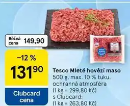 Tesco Tesco Mleté hovězí maso nabídka