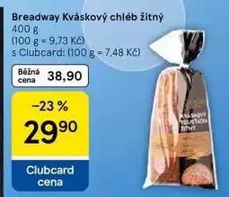 Tesco Breadway Kváskový chléb žitný nabídka
