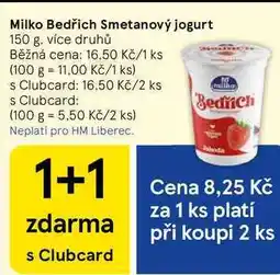 Tesco Milko Bedřich Smetanový jogurt, 150 g, více druhů nabídka