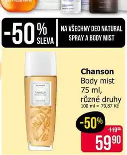 Teta Chanson Body mist 75 ml, různé druhy nabídka