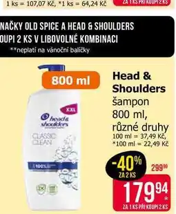 Teta Head & Shoulders šampon 800 ml, různé druhy nabídka