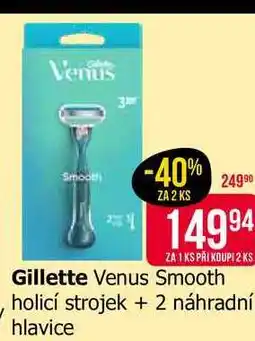 Teta Gillette Venus Smooth holicí strojek + 2 náhradní hlavice nabídka