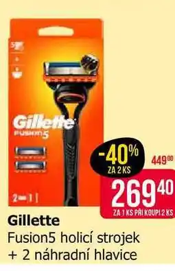 Teta Gillette Fusion5 holicí strojek + 2 náhradní hlavice nabídka