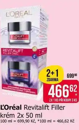 Teta L'Oréal Revitalift Filler krém nabídka