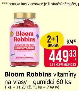 Teta Bloom Robbins vitamíny na vlasy gumídci 60 ks nabídka