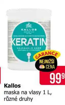 Teta Kallos maska na vlasy 1 L, různé druhy nabídka