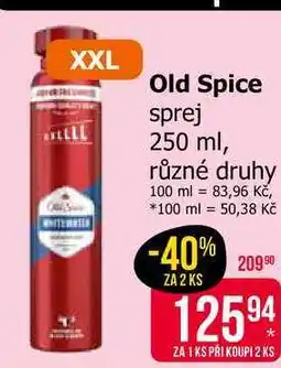 Teta Old Spice sprej 250 ml, různé druhy nabídka