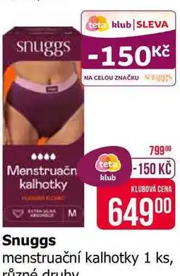 Teta Snuggs menstruační kalhotky 1 ks, různé druhy nabídka