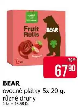Teta BEAR ovocné plátky 5x 20 g, různé druhy nabídka