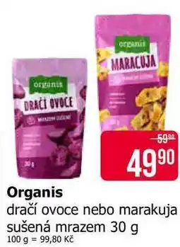 Teta Organis dračí ovoce nebo marakuja sušená mrazem nabídka