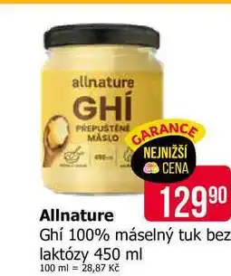 Teta Allnature Ghí 100% máselný tuk bez laktózy nabídka