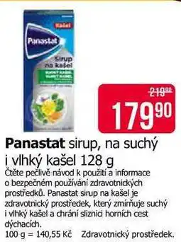 Teta Panastat sirup, na suchý i vlhký kašel nabídka
