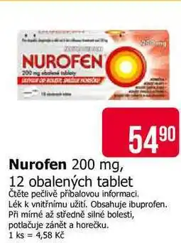 Teta Nurofen 200 mg, 12 obalených tablet nabídka