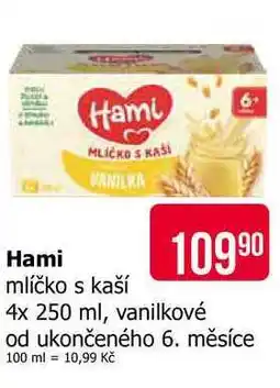 Teta Hami mlíčko s kaší 4x 250 ml, vanilkové od ukončeného 6. měsíce nabídka