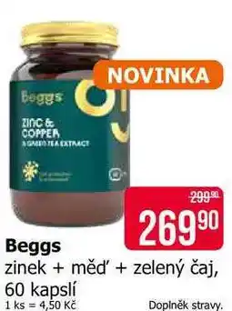 Teta Beggs zinek + měď' + zelený čaj, 60 kapslí nabídka