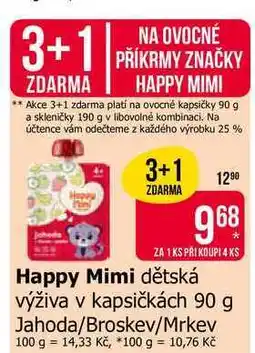 Teta Happy Mimi dětská výživa v kapsičkách nabídka