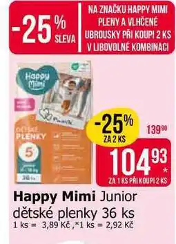 Teta Happy Mimi Junior dětské plenky 36 ks nabídka
