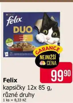 Teta Felix kapsičky 12x 85 g, různé druhy nabídka