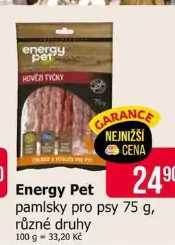 Teta Energy Pet pamlsky pro psy 75 g, různé druhy nabídka