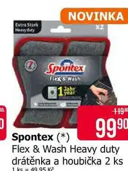 Teta Spontex Flex & Wash Heavy duty drátěnka a houbička 2 ks nabídka