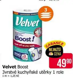 Teta Velvet Boost 3vrstvé kuchyňské utěrky 1 role nabídka