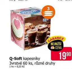 Teta Q-Soft kapesníky 3vrstvé 60 ks, různé druhy nabídka