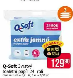 Teta Q-Soft 3vrstvý toaletní papír 24 rolí nabídka