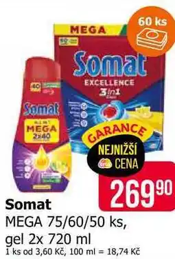 Teta Somat tablety do myčky 75/60/50 ks nabídka