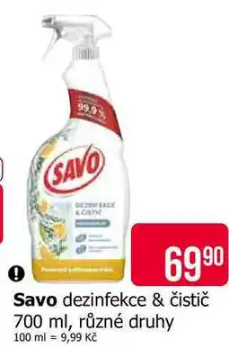 Teta Savo dezinfekce & čistič 700 ml, různé druhy nabídka