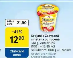 Tesco Krajanka Zakysaná smetana ochucená nabídka