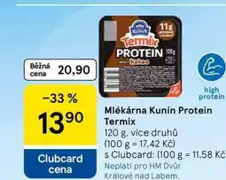 Tesco Mlékárna Kunín Protein Termix, 120 g, více druhů nabídka