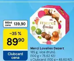 Tesco Merci Lovelies Dezert, 185 g, více druhů nabídka