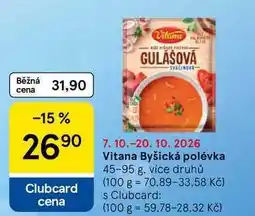 Tesco Vitana Byšická polévka nabídka