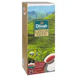 Tesco Dilmah Ceylon gold černý čaj 25 sáčků 50g nabídka