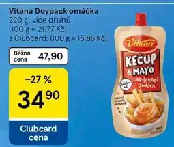 Tesco Vitana Doypack omáčka, 220 g, více druhů nabídka