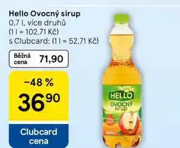 Tesco Hello Ovocný sirup nabídka