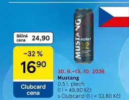 Tesco Mustang, 0,5 l, plech nabídka