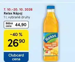 Tesco Relax Nápoj nabídka