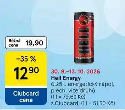 Tesco Hell Energy, 0,25 I, energetický nápoj nabídka