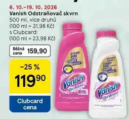 Tesco Vanish Odstraňovač skvrn, 500 ml, více druhů nabídka