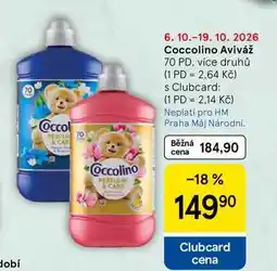 Tesco Coccolino Aviváž, 70 PD, více druhů nabídka
