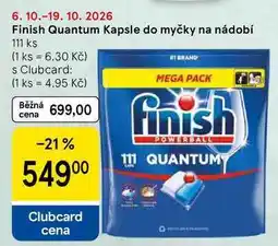 Tesco Finish Quantum Kapsle do myčky na nádobí, 111 ks nabídka