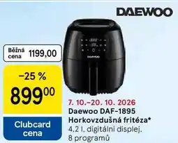 Tesco Daewoo DAF-1895 Horkovzdušná fritéza, 4.2 l, digitální displej. 8 programů nabídka