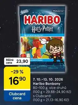 Tesco Haribo Bonbony, 80-100 g, více druhů nabídka