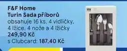 Tesco F&F Home Turin Sada příborů obsahuje, 16 ks, 4 vidličky. 4 lžíce. 4 nože a 4 lžičky nabídka