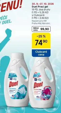 Tesco Duel Prací gel, 19 PD, dva druhy nabídka