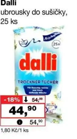 Barvy a laky drogerie Dalli ubrousky do sušičky nabídka