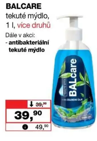 Barvy a laky drogerie Balcare tekuté mýdlo nabídka